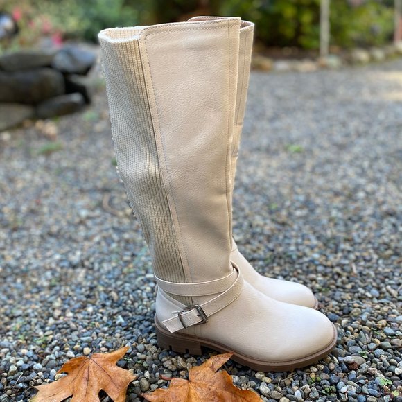 Corkys Hayride Knee High Boots in Ivory - Picture 3 of 5